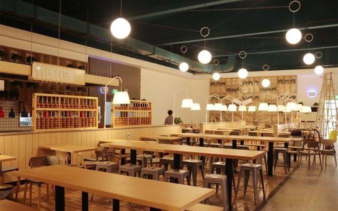 企業食堂內部高管餐廳現場圖片